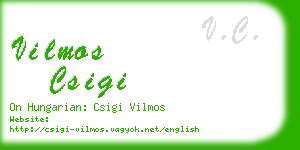 vilmos csigi business card